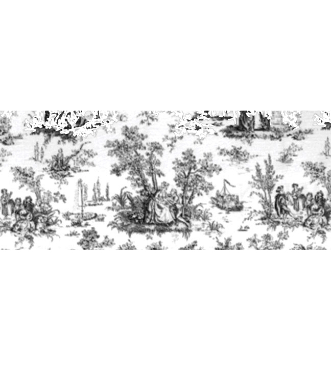 Black Toile Tablecloth 120"L x 60"W